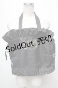 axes femme POETIQUE / 刺繍サテントートバッグ  黒 S-25-04-06-013-AX-BG-HR-ZS