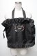 画像1: axes femme POETIQUE / 刺繍サテントートバッグ  黒 S-25-04-06-013-AX-BG-HR-ZS (1)