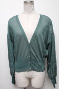 axes femme POETIQUE / シアーニットカーディガン  グリーン S-25-04-06-022-AX-TO-HR-ZS