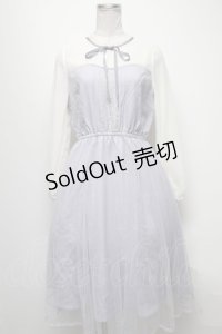 axes femme POETIQUE / チュールデザインワンピース  ラベンダー S-25-04-06-030-AX-OP-HR-ZS