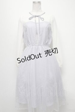 画像1: axes femme POETIQUE / チュールデザインワンピース  ラベンダー S-25-04-06-030-AX-OP-HR-ZS