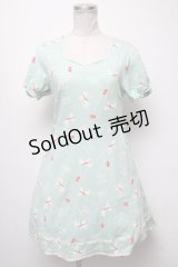 Fi.n.t / メリーゴーランド柄カットワンピース  ミント S-25-04-06-033-CA-OP-HR-ZS