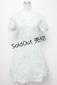 Fi.n.t / メリーゴーランド柄カットワンピース  ミント S-25-04-06-033-CA-OP-HR-ZS