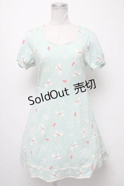 画像1: Fi.n.t / メリーゴーランド柄カットワンピース  ミント S-25-04-06-033-CA-OP-HR-ZS