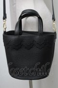 m petit by misako / AMスカラップ2WAYバッグ  黒 S-25-04-07-001-LO-BG-AS-ZT-K010