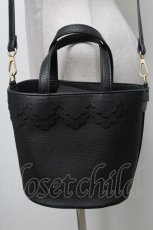 画像1: 【SALE】m petit by misako / AMスカラップ2WAYバッグ  黒 S-25-04-07-001-LO-BG-AS-ZTK010 (1)