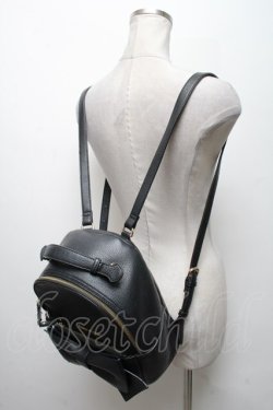 画像4: Maison de FLEUR / ソリッドリボンリュック  黒 S-25-04-07-003-LO-BG-HR-ZS