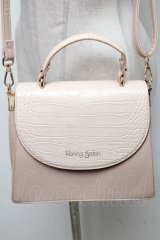 HONEY SALON / レザーハンドバッグ  ベージュ S-25-04-07-005-EL-BG-HR-ZT-K018