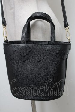 画像2: m petit by misako / AMスカラップ2WAYバッグ  黒 S-25-04-07-001-LO-BG-AS-ZT-K010