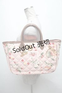 PINK HOUSE / 野ばらとチェリープリントバッグ  ピンク S-25-04-07-015-LO-BG-AS-ZS
