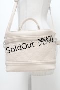 axes femme / 型押しデザインバニティバッグ  ベージュ S-25-04-07-019-AX-BG-HR-ZT335
