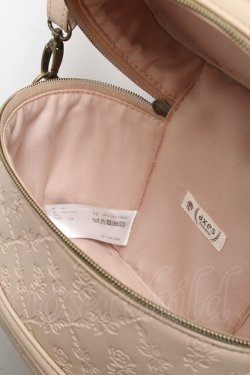 画像4: axes femme / 型押しデザインバニティバッグ  ベージュ S-25-04-07-019-AX-BG-HR-ZT335