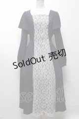 axes femme / バイカラーレトロワンピース  紺 S-25-04-09-055-AX-OP-AS-ZS