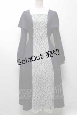 画像1: axes femme / バイカラーレトロワンピース  紺 S-25-04-09-055-AX-OP-AS-ZS