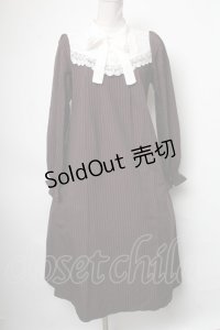 axes femme / 切替ストライプワンピース  ブラウン S-25-04-09-058-AX-OP-HR-ZS