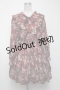 LOLITA / 花柄ワンピース  ワイン S-25-04-09-061-LO-OP-HR-ZS