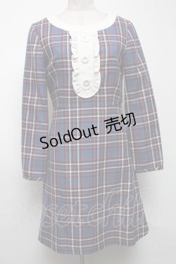 画像1: MILK / チェックワンピース  紺 S-25-04-09-065-ML-OP-AS-ZS