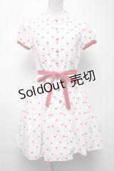 MILK / Bebeハートドレス  白ｘ赤 S-25-04-09-067-ML-OP-AS-ZS