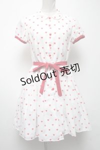 MILK / Bebeハートドレス  白ｘ赤 S-25-04-09-067-ML-OP-AS-ZS