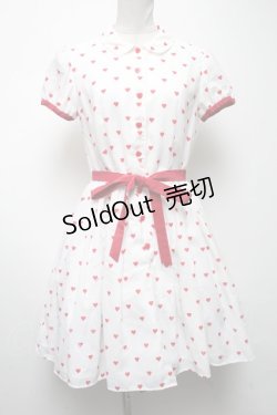 画像1: MILK / Bebeハートドレス  白ｘ赤 S-25-04-09-067-ML-OP-AS-ZS