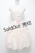 MILK / ジャガード切替ジャンパースカート  ピンクｘオフ S-25-04-09-068-ML-OP-AS-ZS