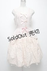 MILK / ジャガード切替ジャンパースカート  ピンクｘオフ S-25-04-09-068-ML-OP-AS-ZS
