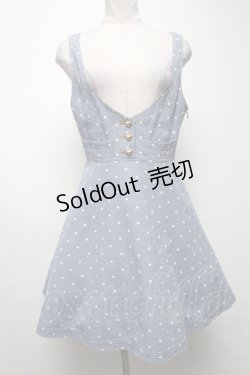 画像1: MILK / ドットデニムジャンパースカート  ブルー S-25-04-09-071-ML-OP-AS-ZS