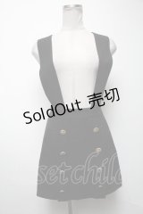 LOLITA / サス付きボタンデザインスカート  黒 S-25-04-09-076-LO-SK-HR-ZS