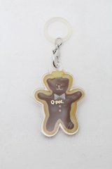 Q-pot. / ベア ーシュガークッキーキーホルダー  ブラウン S-25-04-09-016-QP-AC-HR-ZS