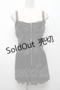 DARK IN LOVE / 蜘蛛の巣レース切替ワンピース  黒 S-25-04-09-021-PU-OP-AS-ZS