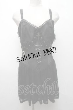 画像2: DARK IN LOVE / 蜘蛛の巣レース切替ワンピース  黒 S-25-04-09-021-PU-OP-AS-ZS