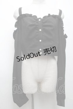 画像1: Ank Rouge / オフショルトップス  黒 S-25-04-09-022-CA-BL-AS-ZS