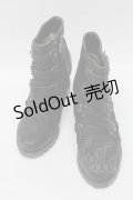 GOTH / 編み上げデザインヒールブーツ  黒 S-25-04-12-006-GO-ZA-HR-ZS