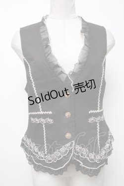 画像1: axes femme / 綿クラシックベスト  黒 S-25-04-12-051-AX-TO-AS-ZS