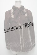 axes femme POETIQUE / 肩レースデザインロングブラウス  ブラウン S-25-04-12-055-AX-BL-AS-ZS