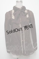axes femme POETIQUE / 肩レースデザインロングブラウス  ブラウン S-25-04-12-055-AX-BL-AS-ZS
