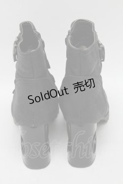 画像3: GOTH / 編み上げデザインヒールブーツ  黒 S-25-04-12-006-GO-ZA-HR-ZS