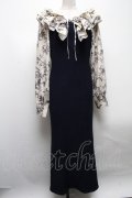 dazzlin / フリルカラードッキングワンピース  紺 S-25-04-12-065-LO-OP-AS-ZS