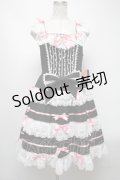 BABY,THE STARS SHINE BRIGHT / Creamy sweet macaronジャンパースカート  黒ｘピンク S-25-04-12-073-BA-OP-AS-ZS