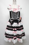 画像1: BABY,THE STARS SHINE BRIGHT / Creamy sweet macaronジャンパースカート  黒ｘピンク S-25-04-12-073-BA-OP-AS-ZS (1)