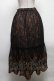 画像2: axes femme NOSTALGIE / 花柄ｘ刺繍ギャザースカート  ブラウン S-25-04-12-085-AX-SK-HR-ZS (2)