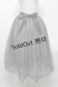 axes femme / ドットチュールスカート  黒 S-25-04-12-086-AX-SK-HR-ZS
