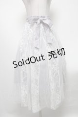 axes femme / レース×チュールスカート  グレー S-25-04-12-090-AX-SK-HR-ZS