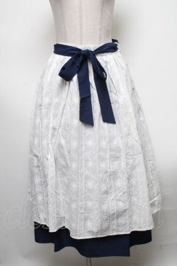 画像1: axes femme / バイカラーコットンレーススカート  白 S-25-04-12-091-AX-SK-HR-ZS