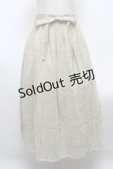 axes femme / レース×小花刺繍刺繍チュールスカート  グリーン S-25-04-12-092-AX-SK-HR-ZS