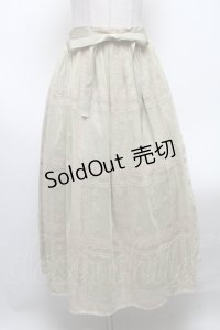 axes femme / レース×小花刺繍刺繍チュールスカート  グリーン S-25-04-12-092-AX-SK-HR-ZS