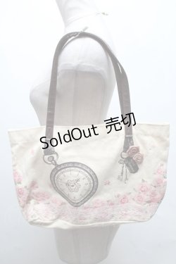 画像1: axes femme / バラｘ時計プリントバッグ  オフ S-25-04-12-016-AX-BG-HR-ZS