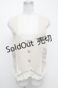 axes femme / 裾レースベスト  ベージュ S-25-04-12-022-AX-TO-AS-ZS