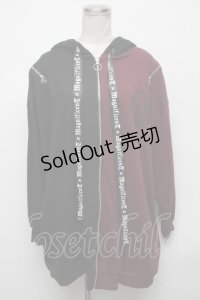 NOEMIE / バイカラーパーカー  黒ｘワイン S-25-04-14-041-LO-TO-AS-ZS