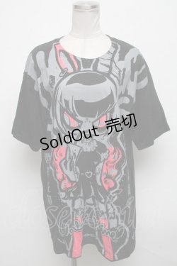 画像1: HYPER CORE / バニーガールプリントTシャツ  黒 S-25-04-14-044-PU-TO-HR-ZS